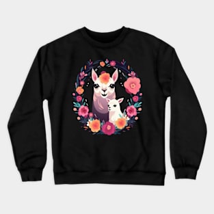 Llama Mothers Day Crewneck Sweatshirt